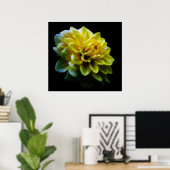 Dahlia Blume und Bedeutung Poster (Heimbüro)