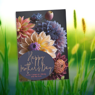 Dahlia-Blumen Frohen Muttertag Grußkarte Einladung