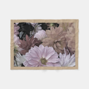 Dahlia Blumengarten Abstrakt Fleece Blanket
