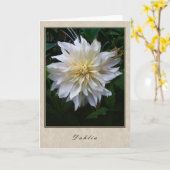 Dahlia - Blumenserie Karte (Gelbe Blume)