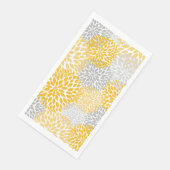 Dahlia Bouquet - Gasttücher aus gelbem Senf Serviette (Ecke)