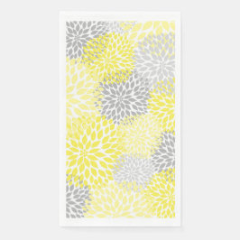 Dahlia Bouquet - gelb grau Serviette