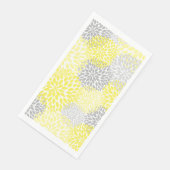 Dahlia Bouquet - gelb grau Serviette (Ecke)