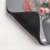 Dahlia Bouquet in Gray Vase Mousepad (Ecke)