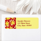 Dahlia-Bouquet - rot und weiß mit gelb (Insitu)