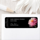 Dahlia Candle Label (Insitu)