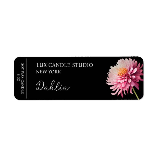 Dahlia Candle Label (Vorne)