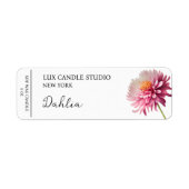 Dahlia Candle Label (Vorne)