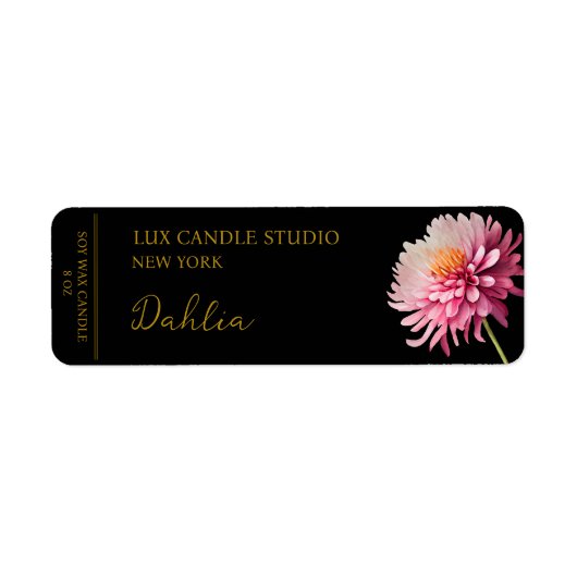Dahlia Candle Label (Vorne)