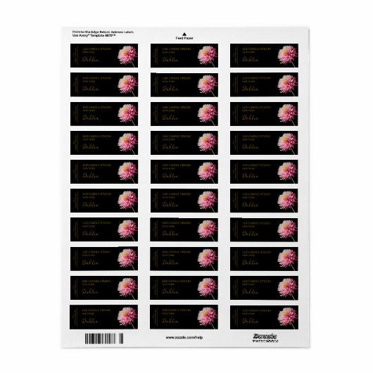 Dahlia Candle Label (Vorne)