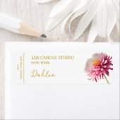 Dahlia Candle Label (Insitu)