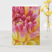 DAHLIA CARD KARTE (Gelbe Blume)