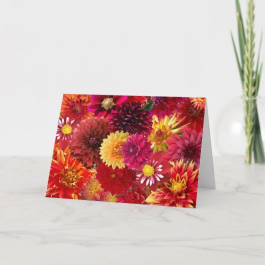 Dahlia-Collage Karte (Vorderseite)