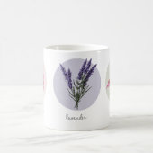 Dahlia, Coneflower und Lavender-Blume Kaffeetasse (Mittel)