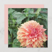 Dahlia Custom Wedding Einladung (Vorne/Hinten)