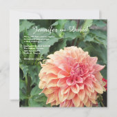Dahlia Custom Wedding Einladung (Vorderseite)