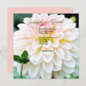 Dahlia Custom Wedding Einladung (Vorne/Hinten)