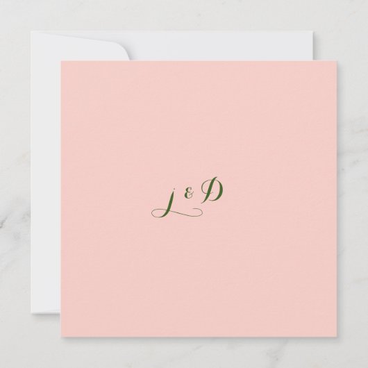 Dahlia Custom Wedding Einladung (Rückseite)