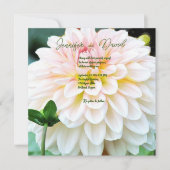 Dahlia Custom Wedding Einladung (Vorderseite)