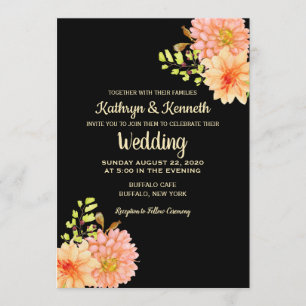 Dahlia & Daisy Spring Country Wedding Einladung