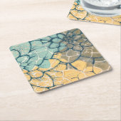 Dahlia Dance I Rechteckiger Pappuntersetzer (angewinkelt)