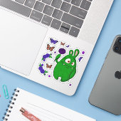 Dahlia das Monster, Aufkleber Set (Laptop mit iPhone)
