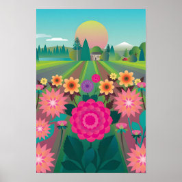 Dahlia Delight Druck Poster