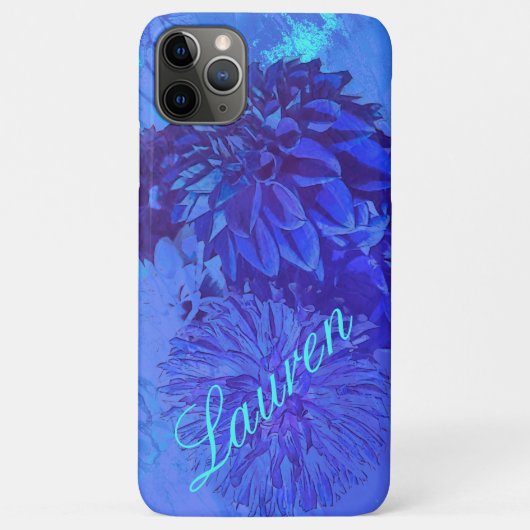 Dahlia Delight in schöner Blues Phone Case (Rückseite)