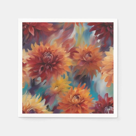 Dahlia Delight Summer Serviette (Vorderseite)