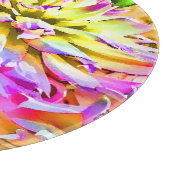 Dahlia Digital Artwork 12" Round Cutting Board Schneidebrett (Ecke)