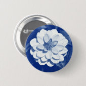 Dahlia - Digital Cyanotype Button (Vorne & Hinten)