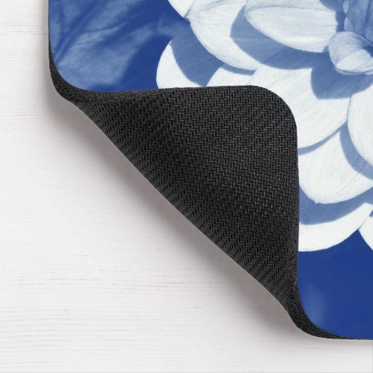 Dahlia - Digital Cyanotype Mousepad (Ecke)