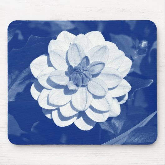 Dahlia - Digital Cyanotype Mousepad (Vorne)