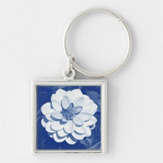 Dahlia - Digital Cyanotype Schlüsselanhänger