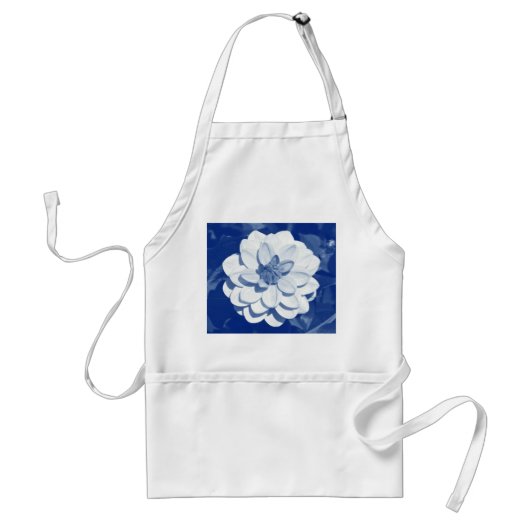 Dahlia - Digital Cyanotype Schürze (Vorne)