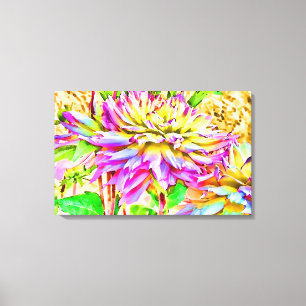 Dahlia Digitale Kunst - Canvas Print Leinwanddruck