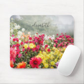 Dahlia Field Mousepad (Mit Mouse)