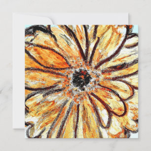Dahlia Flat Greeting Card Dankeskarte