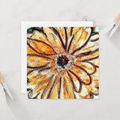 Dahlia Flat Greeting Card Karte (Vorderseite/Rückseite Beispiel)