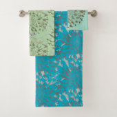 Dahlia floral bathroom towel set (Insitu)