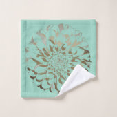 Dahlia floral bathroom towel set (Waschlappen)