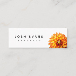 Dahlia Floral Minimalistisch Mini Business Card Mini Visitenkarte