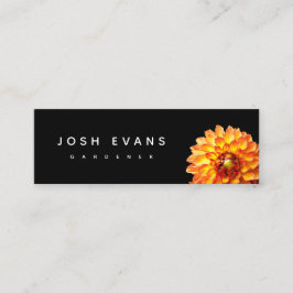 Dahlia Floral Minimalistisch Mini Business Card Mini Visitenkarte