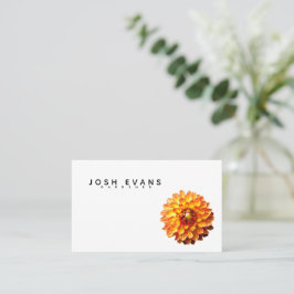 Dahlia Floral Minimalistisch Oceania Business Card Visitenkarte