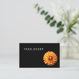 Dahlia Floral Minimalistisch Oceania Business Card Visitenkarte