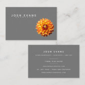 Dahlia Floral Minimalistisch UK & Euro Business Ca Visitenkarte (Vorne/Hinten)