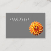 Dahlia Floral Minimalistisch UK & Euro Business Ca Visitenkarte (Vorderseite)
