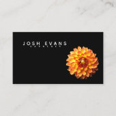 Dahlia Floral Minimalistische US-Visitenkarte Visitenkarte (Vorderseite)