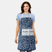 Dahlia Floral Muster Artisan All-Over Print Schürz Schürze (Getragen)