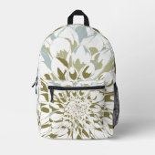 Dahlia floral printed backpack bedruckter rucksack (Vorderseite)